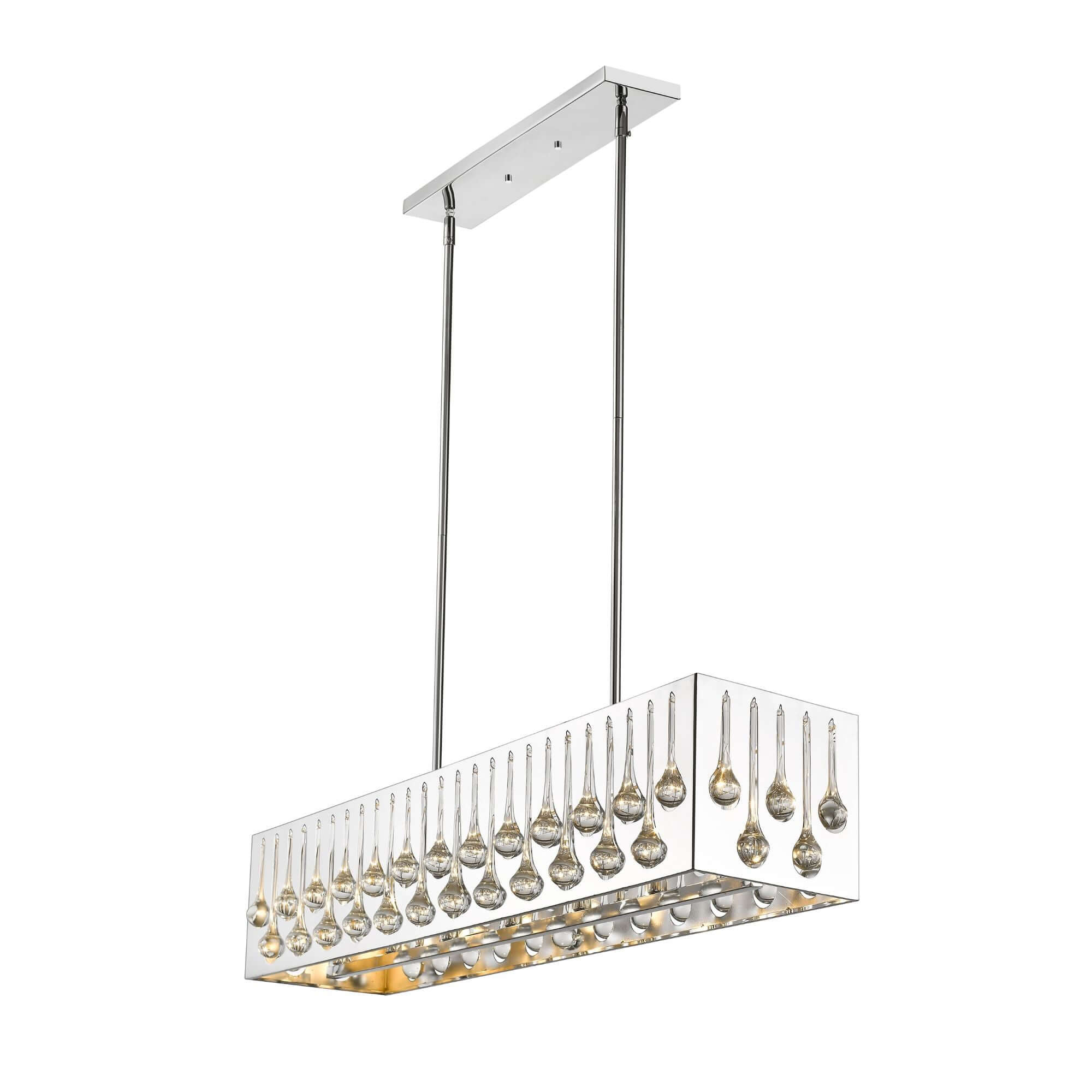 Oberon 7 Light Linear Chandelier Chrome
