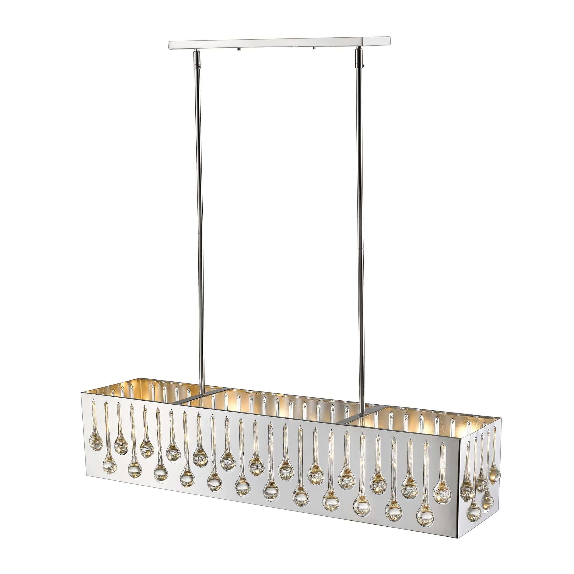 Oberon 7 Light Linear Chandelier Chrome
