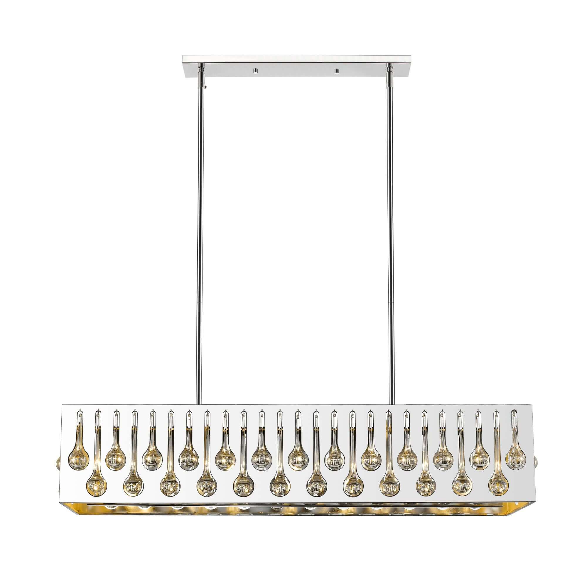 Oberon 7 Light Linear Chandelier Chrome