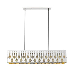Oberon 7 Light Linear Chandelier Chrome