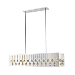 Oberon 7 Light Linear Chandelier Chrome