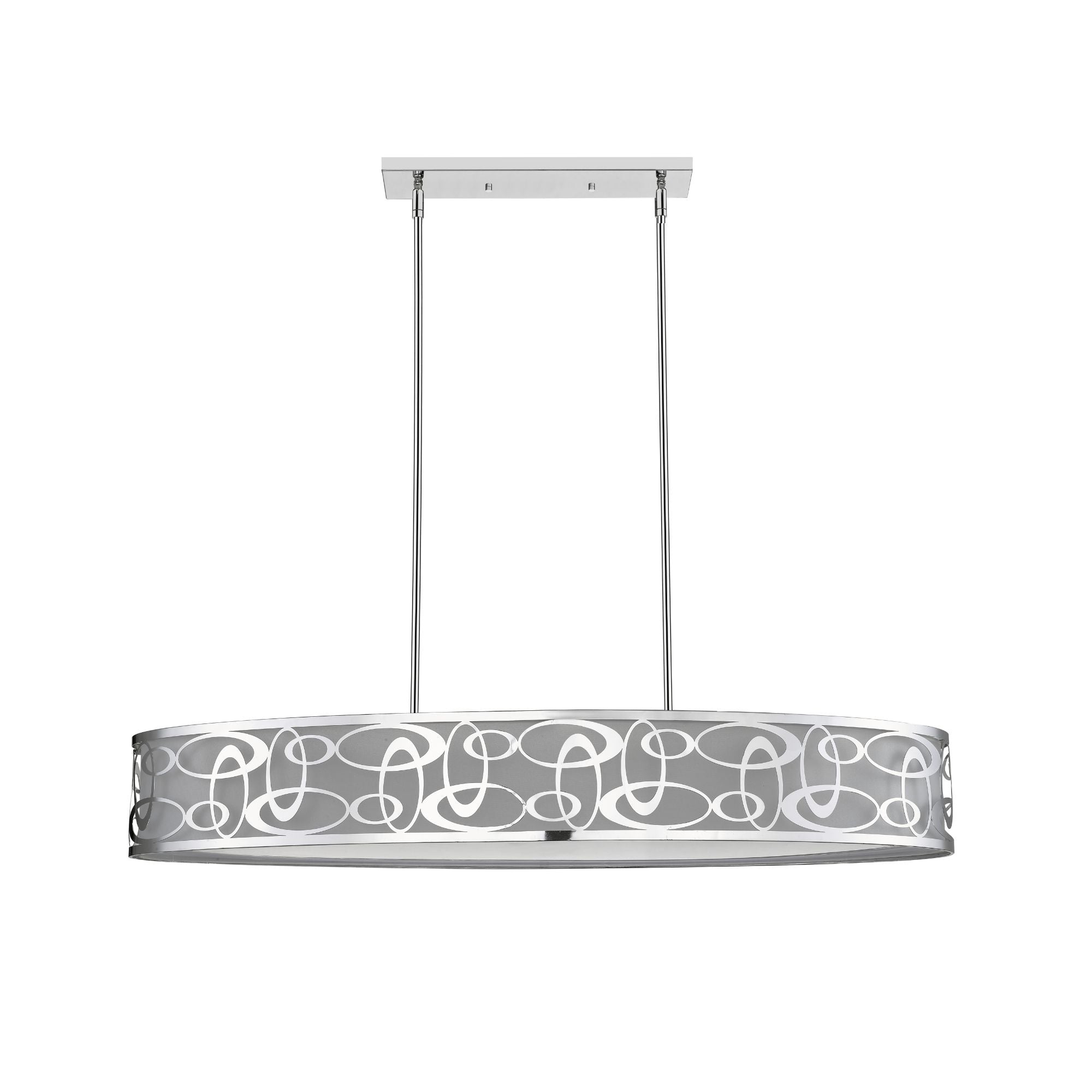 Opal 8 Light Linear Chandelier Chrome