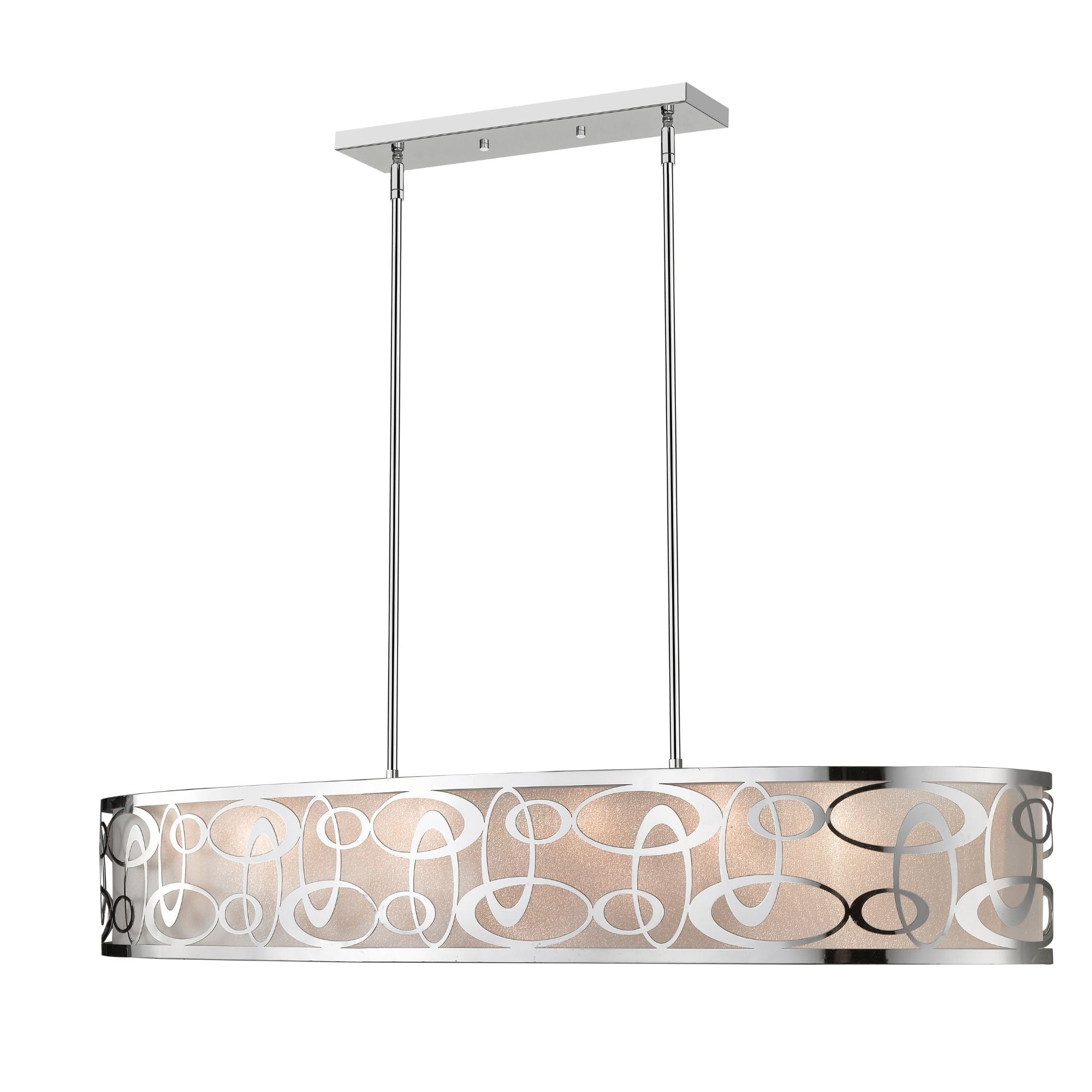 Opal 8 Light Linear Chandelier Chrome