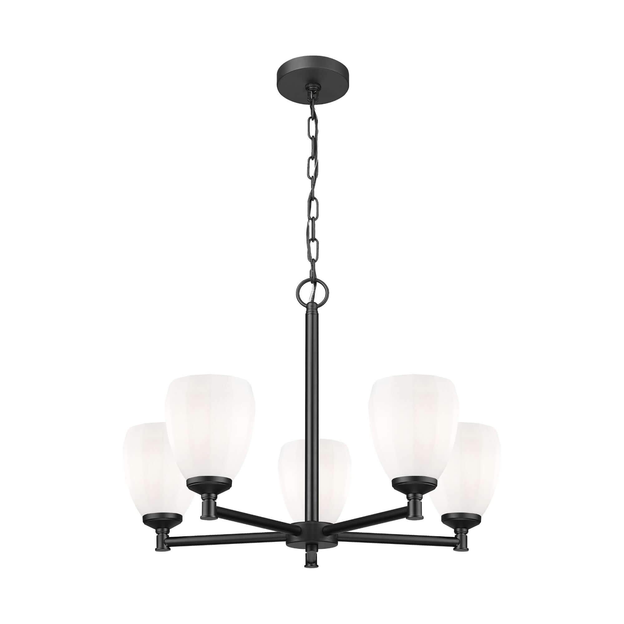 Oren 5 Light Chandelier Matte Black