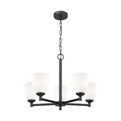 Oren 5 Light Chandelier Matte Black