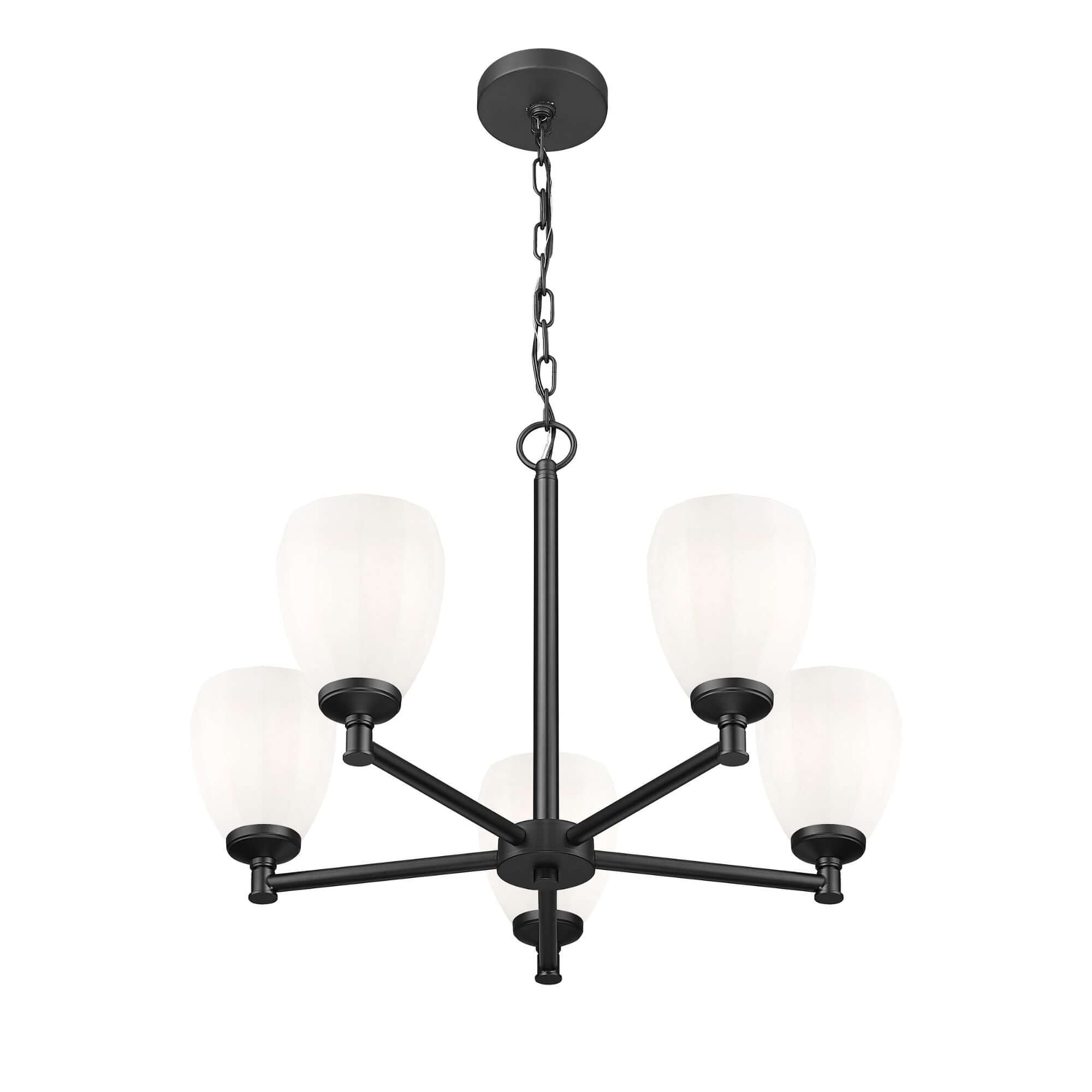 Oren 5 Light Chandelier Matte Black
