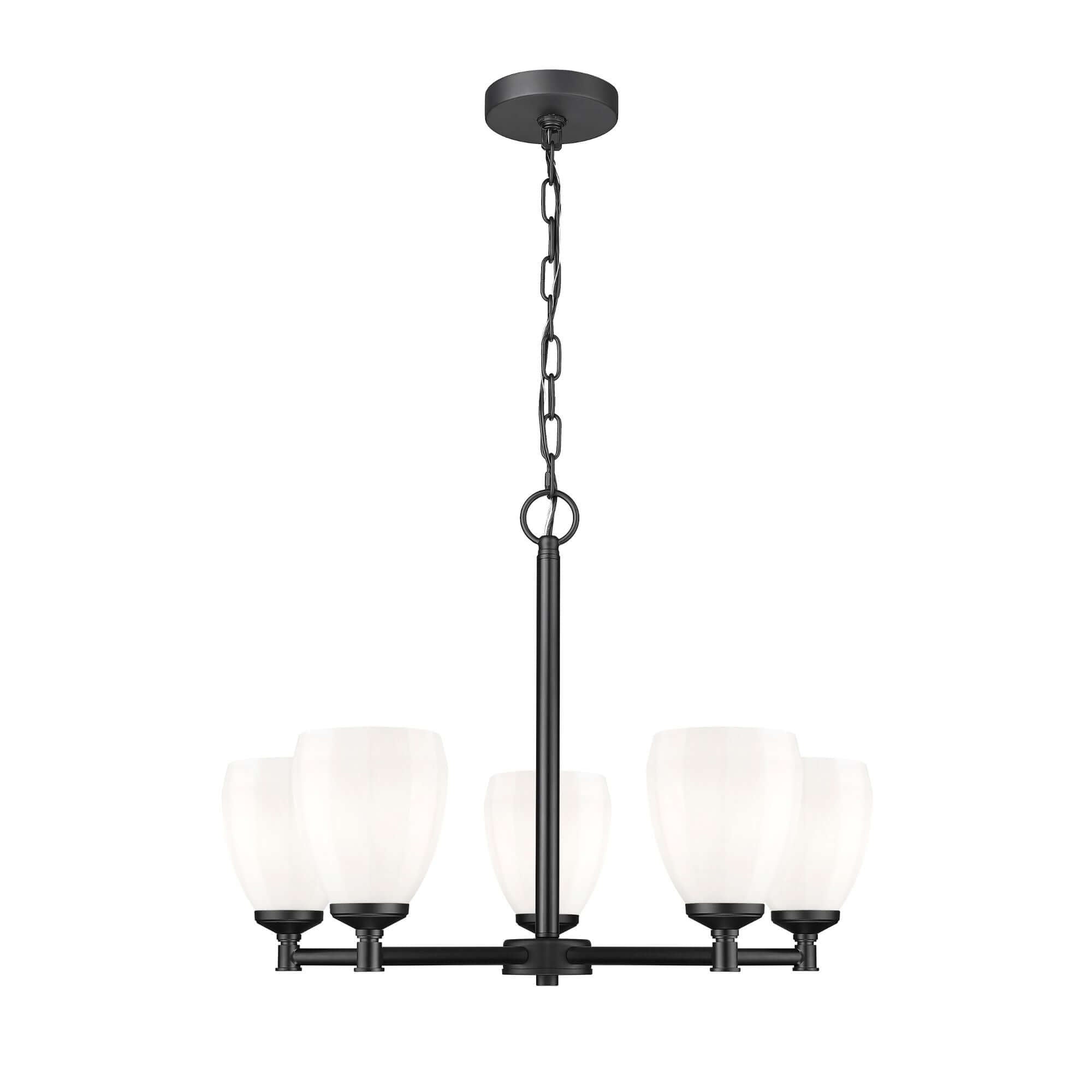 Oren 5 Light Chandelier Matte Black