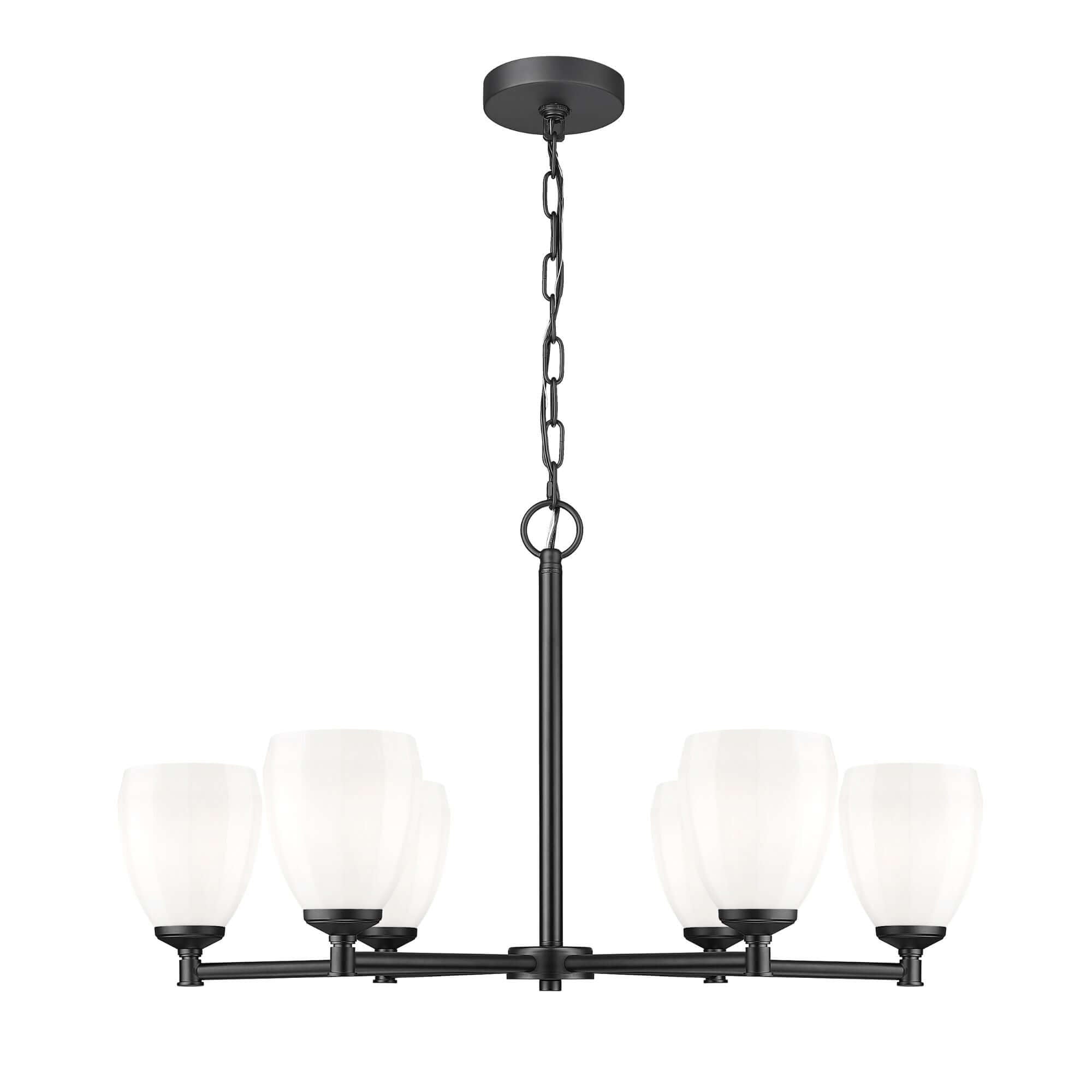 Oren 6 Light Chandelier Matte Black