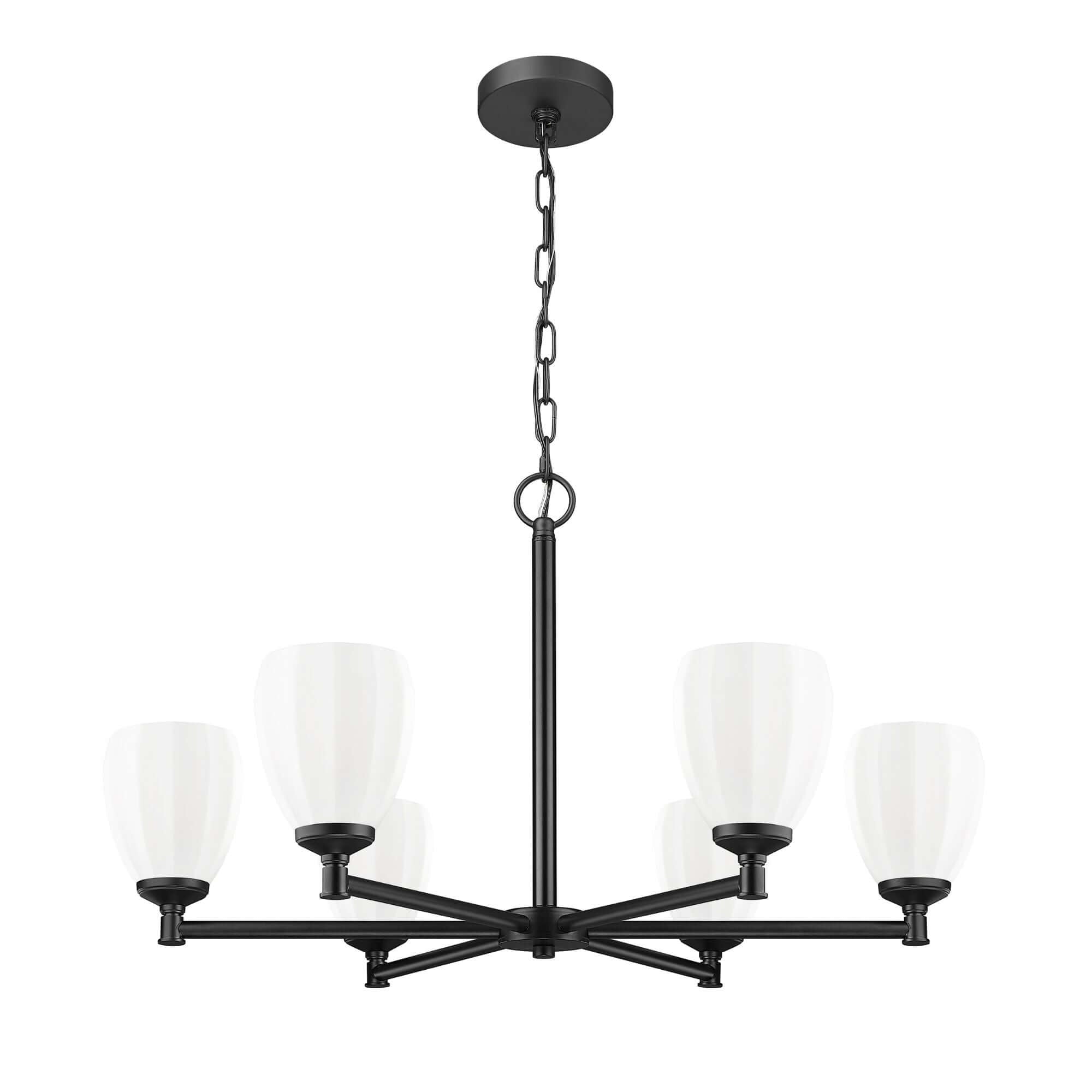 Oren 6 Light Chandelier Matte Black