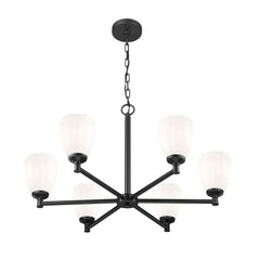 Oren 6 Light Chandelier Matte Black