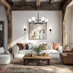 Oren 6 Light Chandelier Matte Black