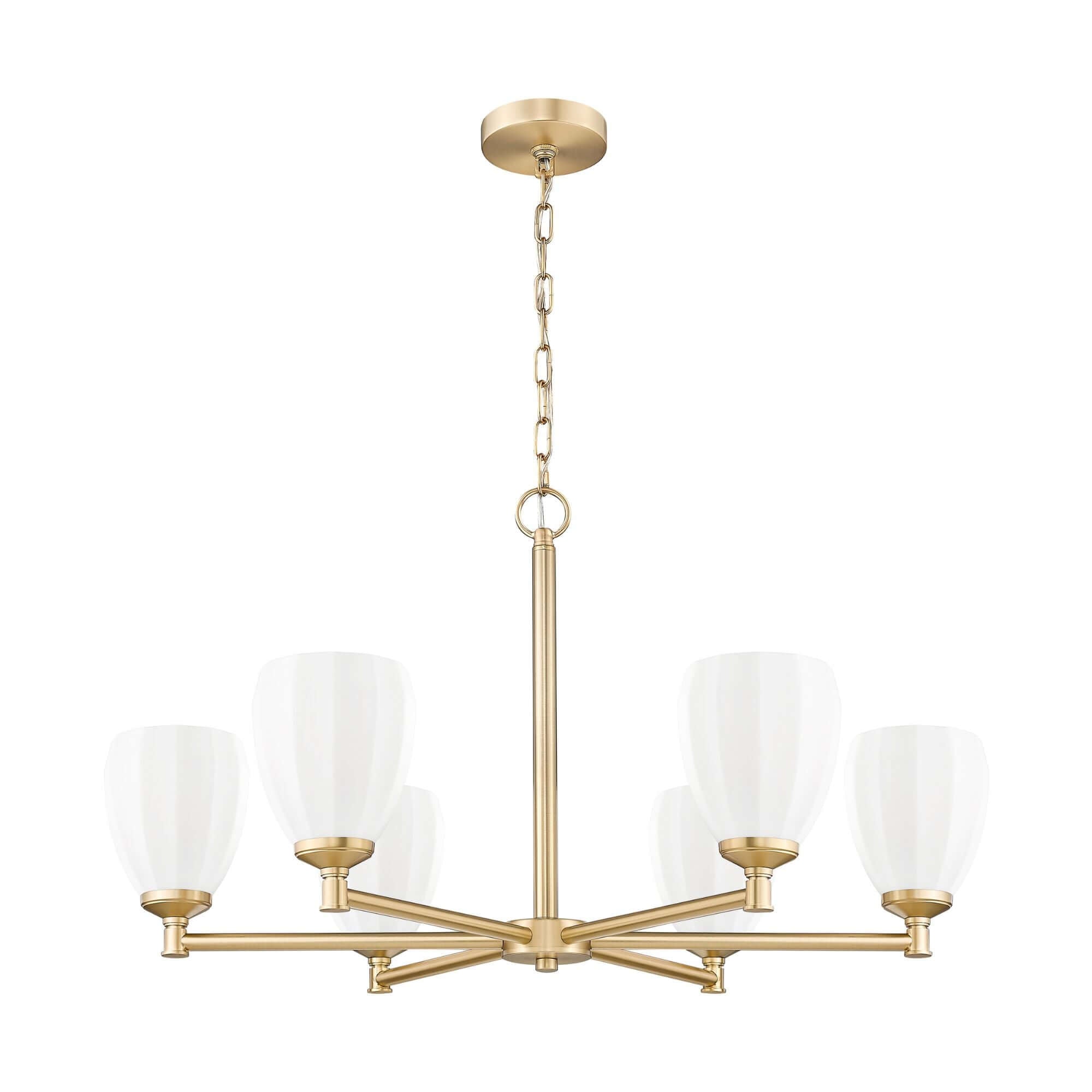 Oren 6 Light Chandelier Modern Gold