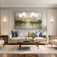 Oren 6 Light Chandelier Modern Gold