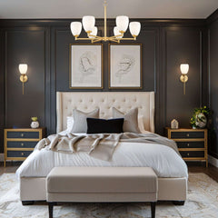 Oren 6 Light Chandelier Modern Gold