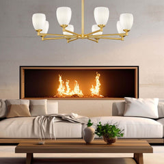 Oren 8 Light Chandelier Modern Gold