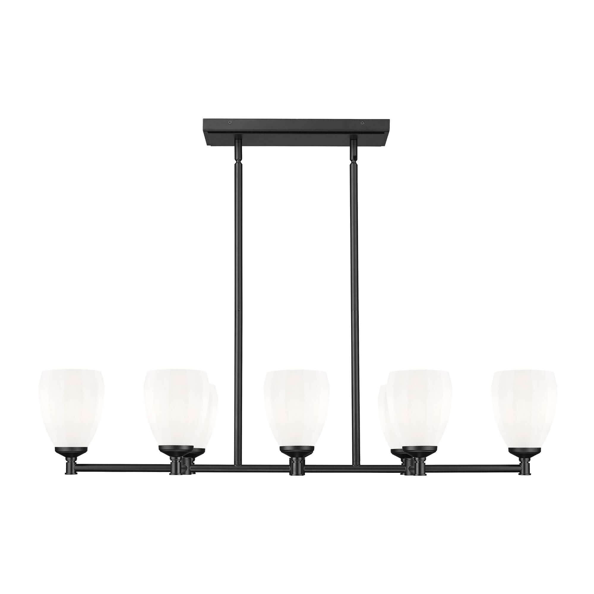 Oren 8 Light Linear Chandelier Matte Black