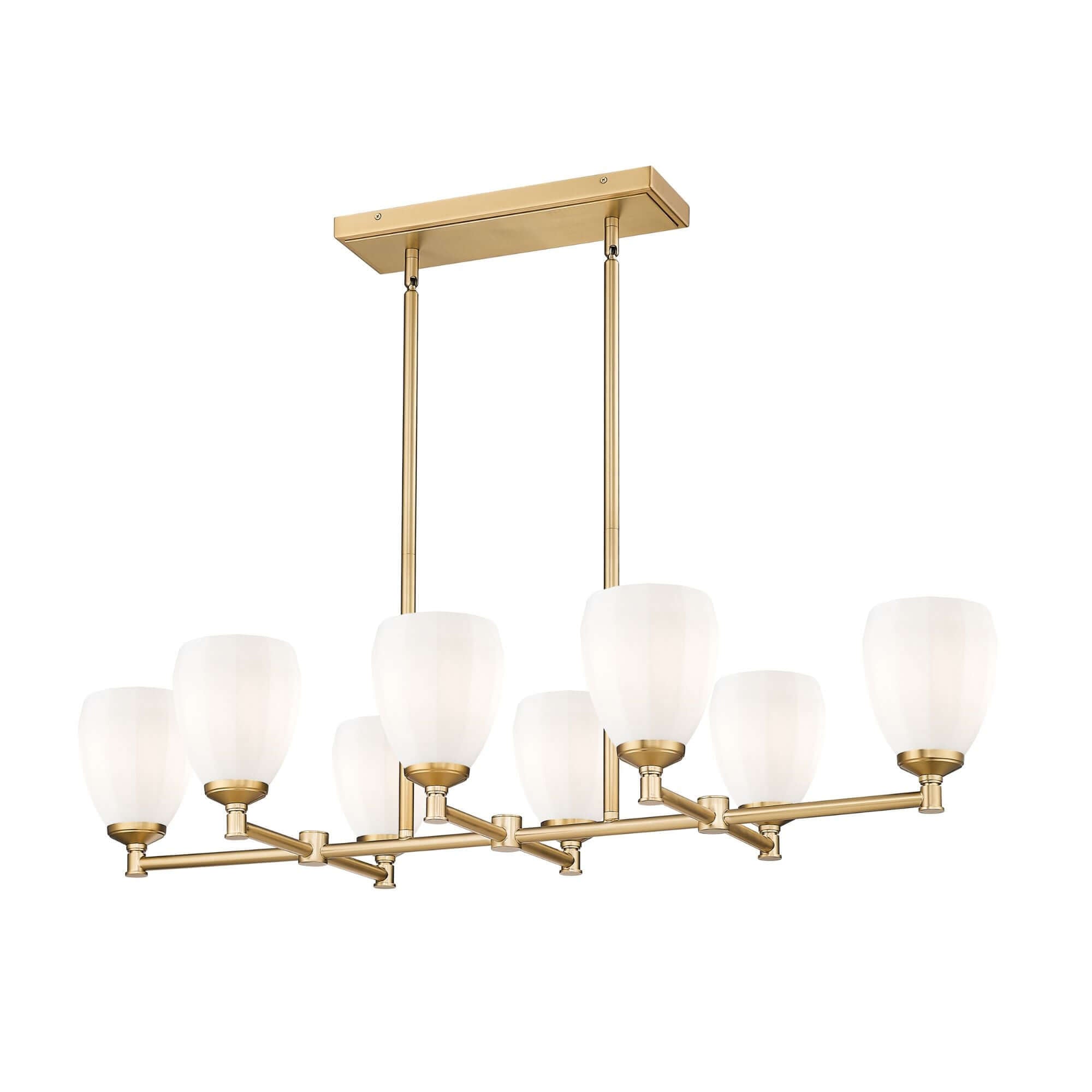 Oren 8 Light Linear Chandelier Modern Gold