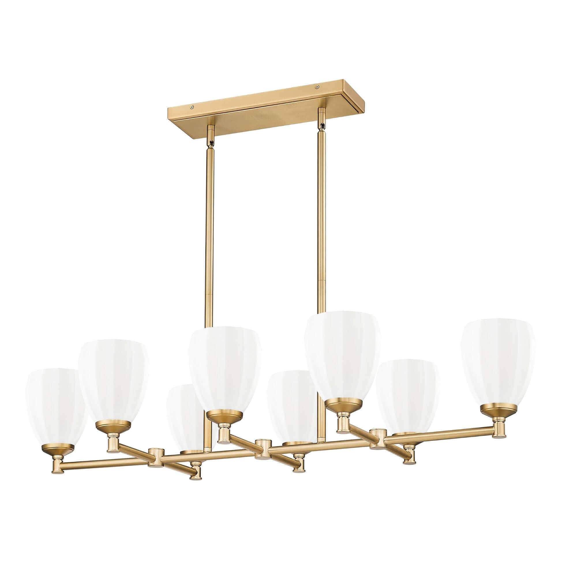 Oren 8 Light Linear Chandelier Modern Gold