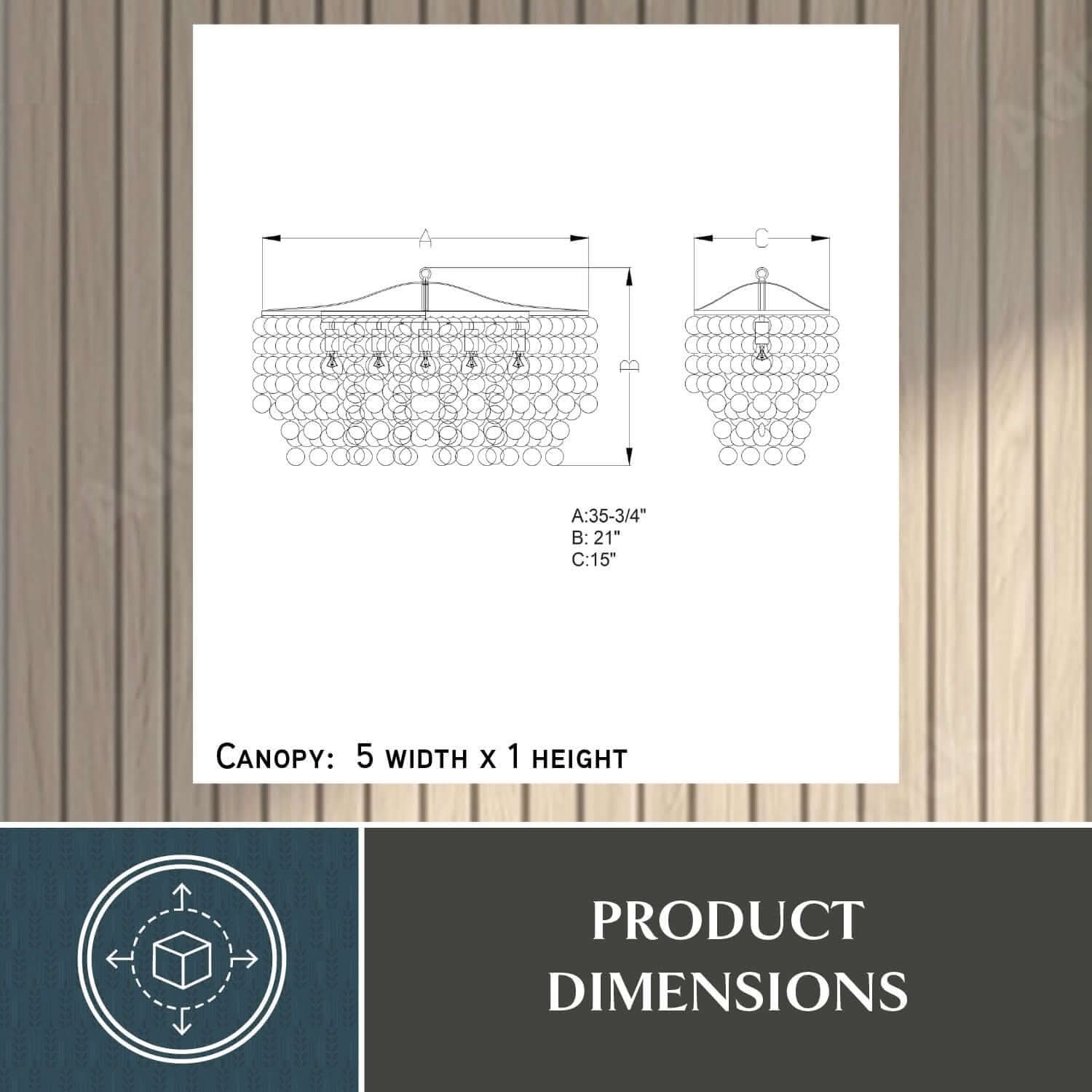Elsa 5-Light Linear Chandelier