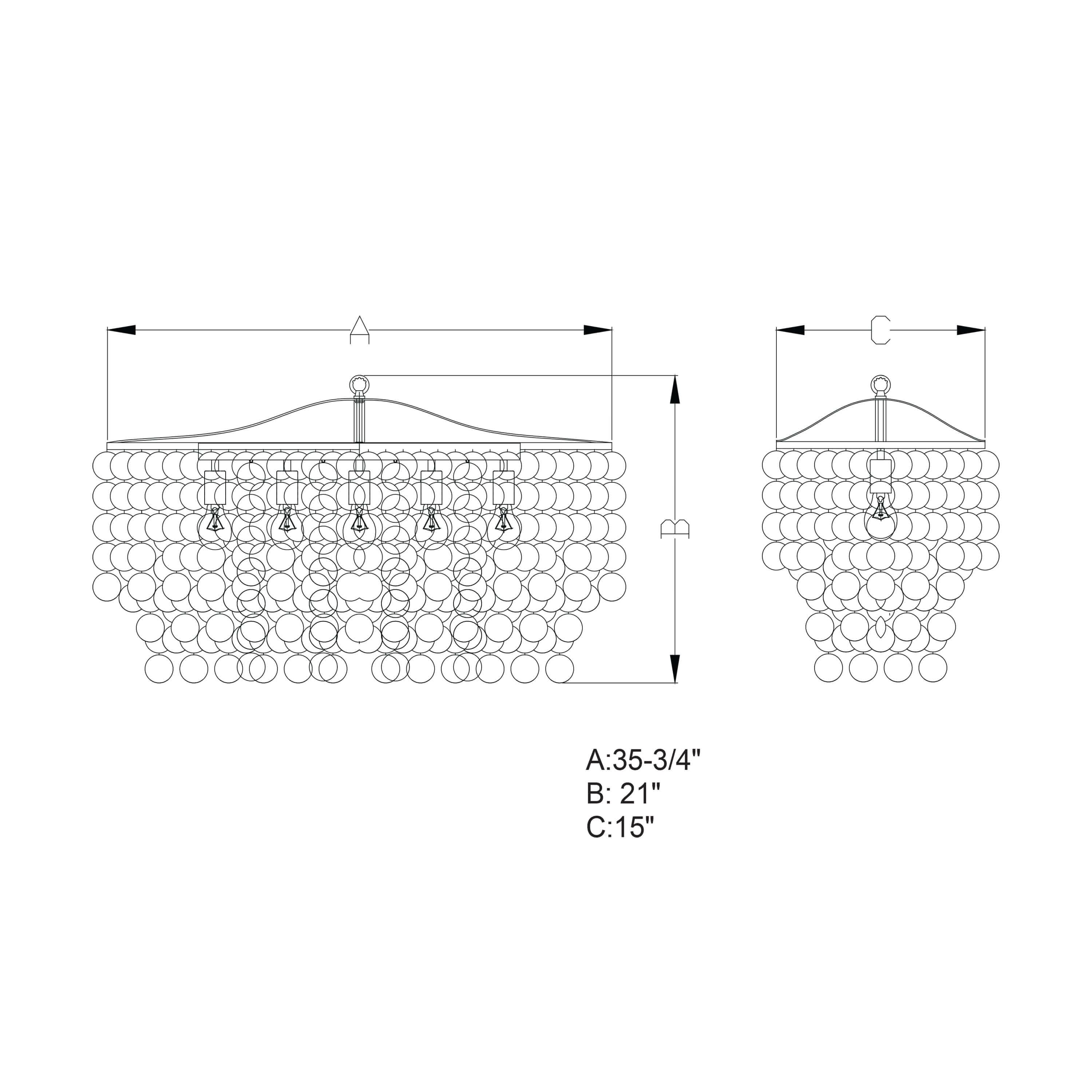 Elsa 5-Light Linear Chandelier