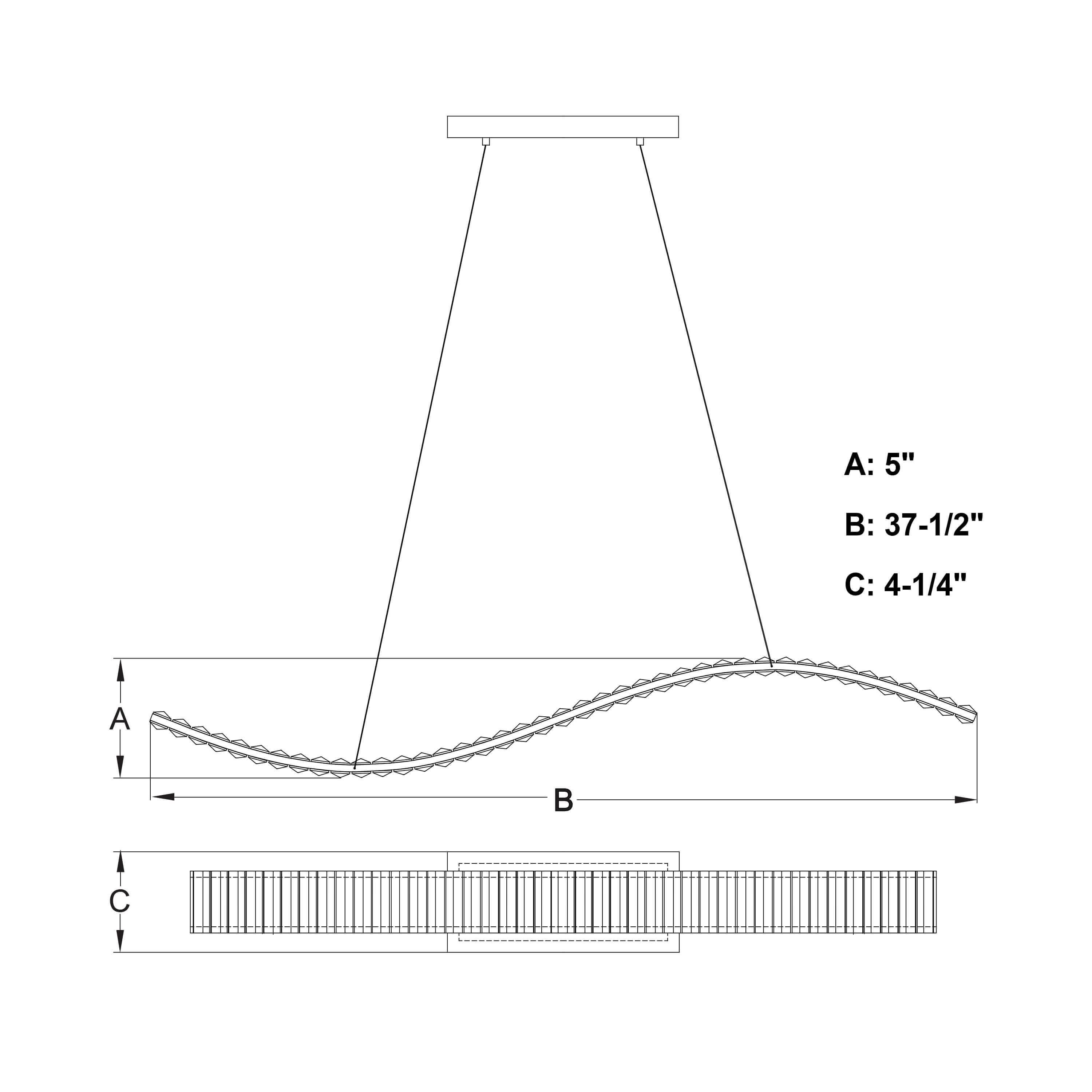 Edgewater LED Linear Chandelier