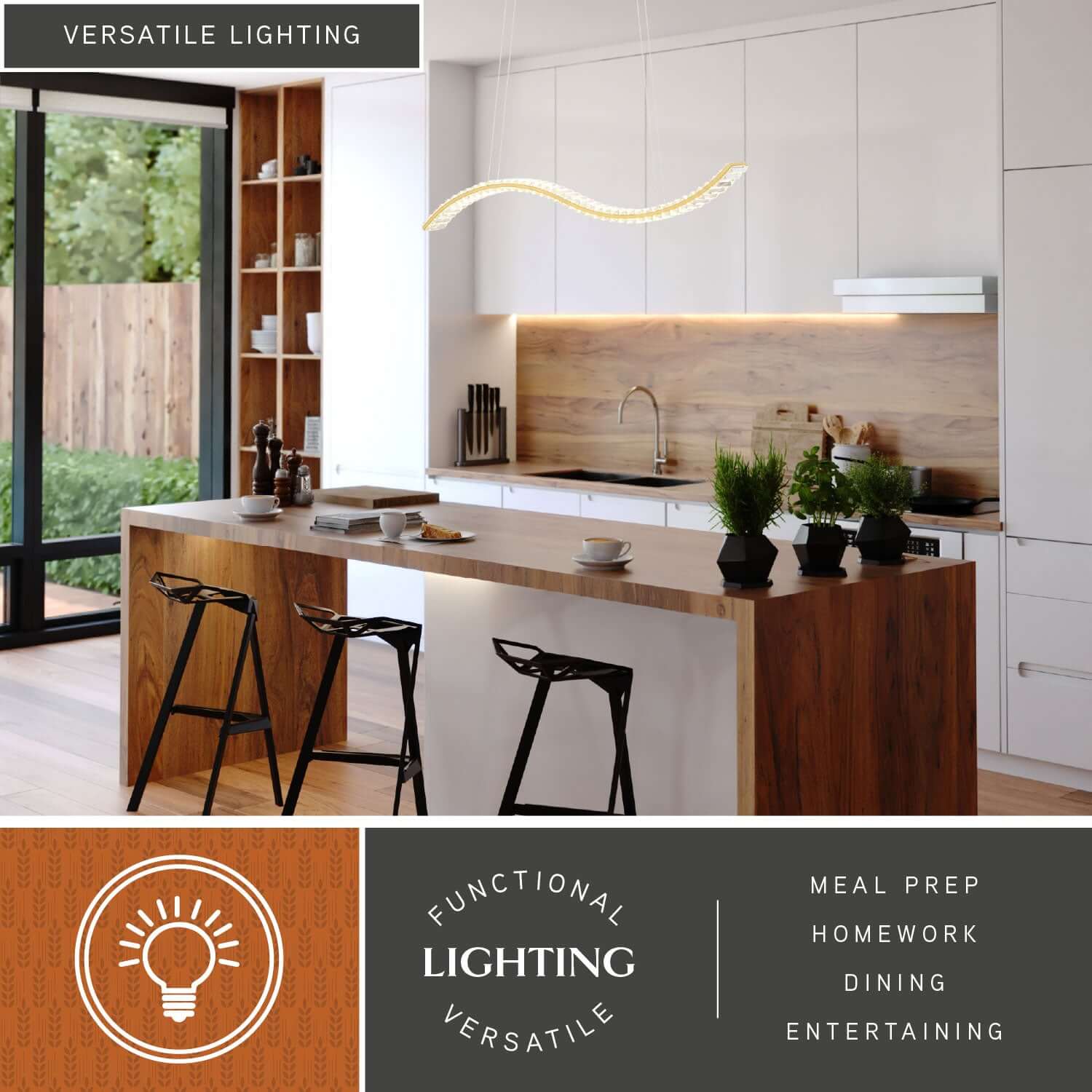Edgewater LED Linear Chandelier