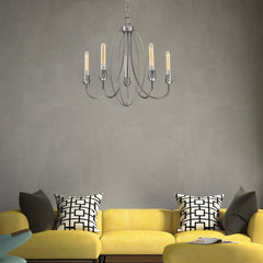 Persis 5 Light Chandelier Old Silver