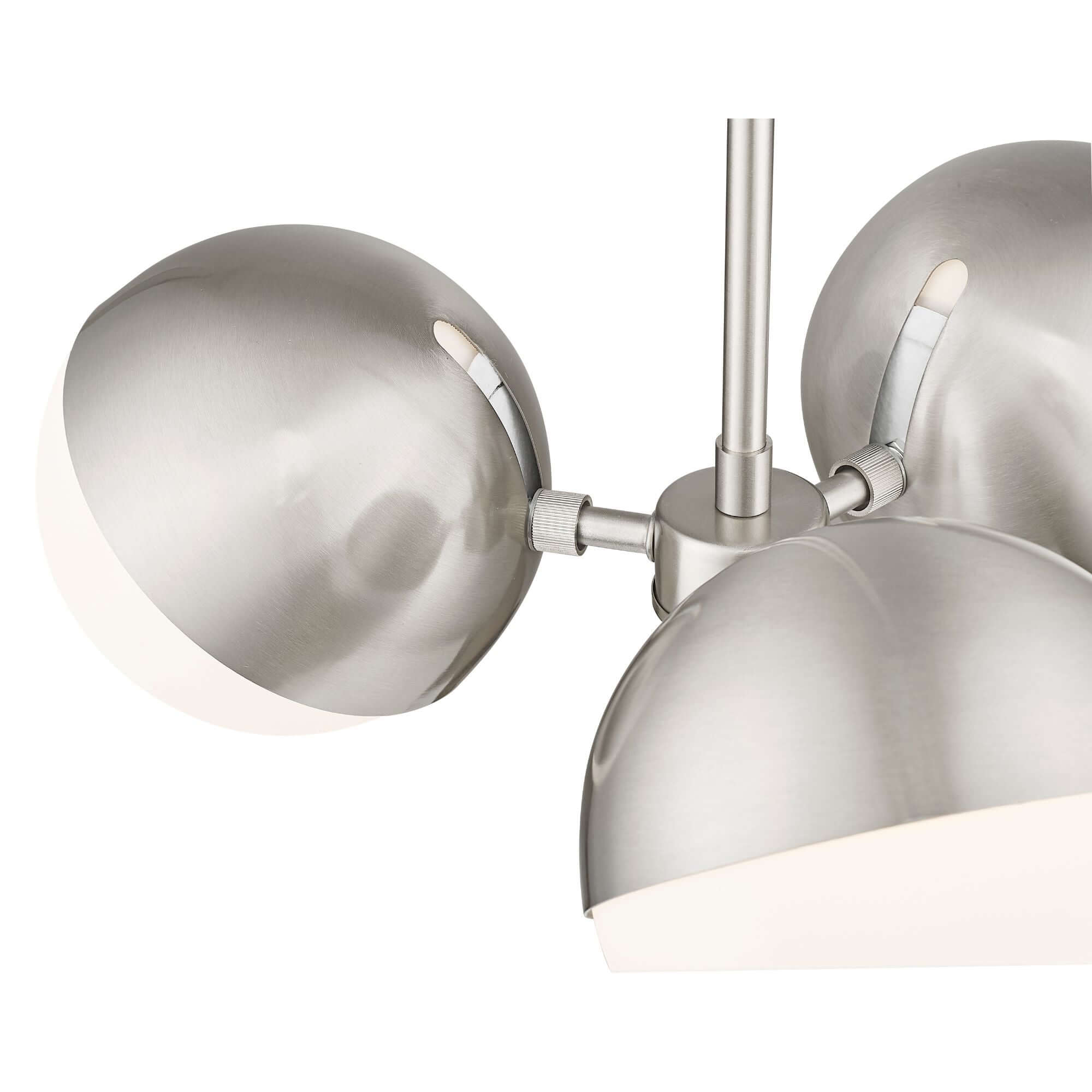 Realm Sphere 3 Light Chandelier Brushed Nickel