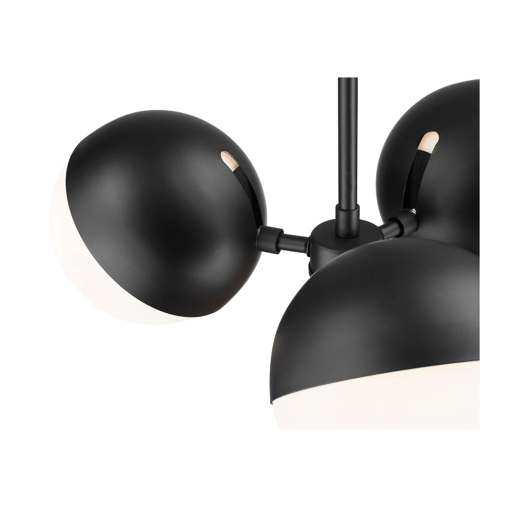 Realm Sphere 3 Light Chandelier Matte Black