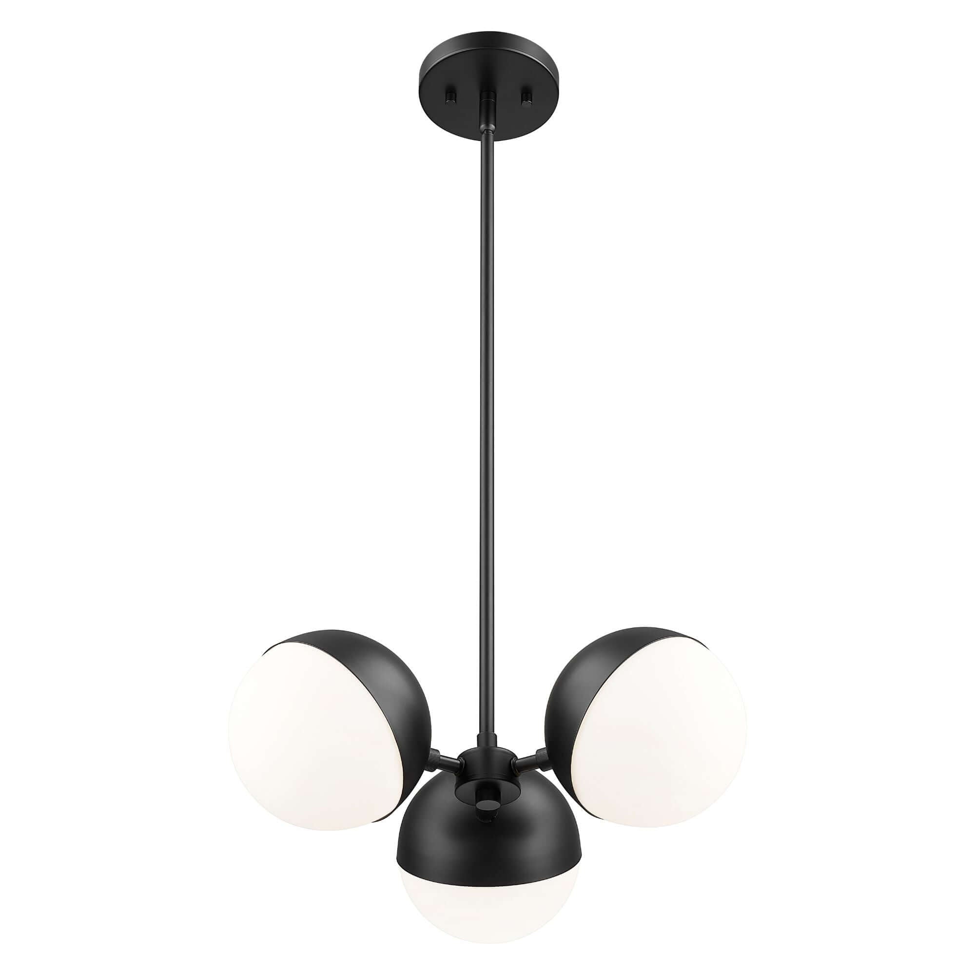 Realm Sphere 3 Light Chandelier Matte Black