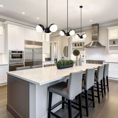 Realm Sphere 3 Light Chandelier Matte Black