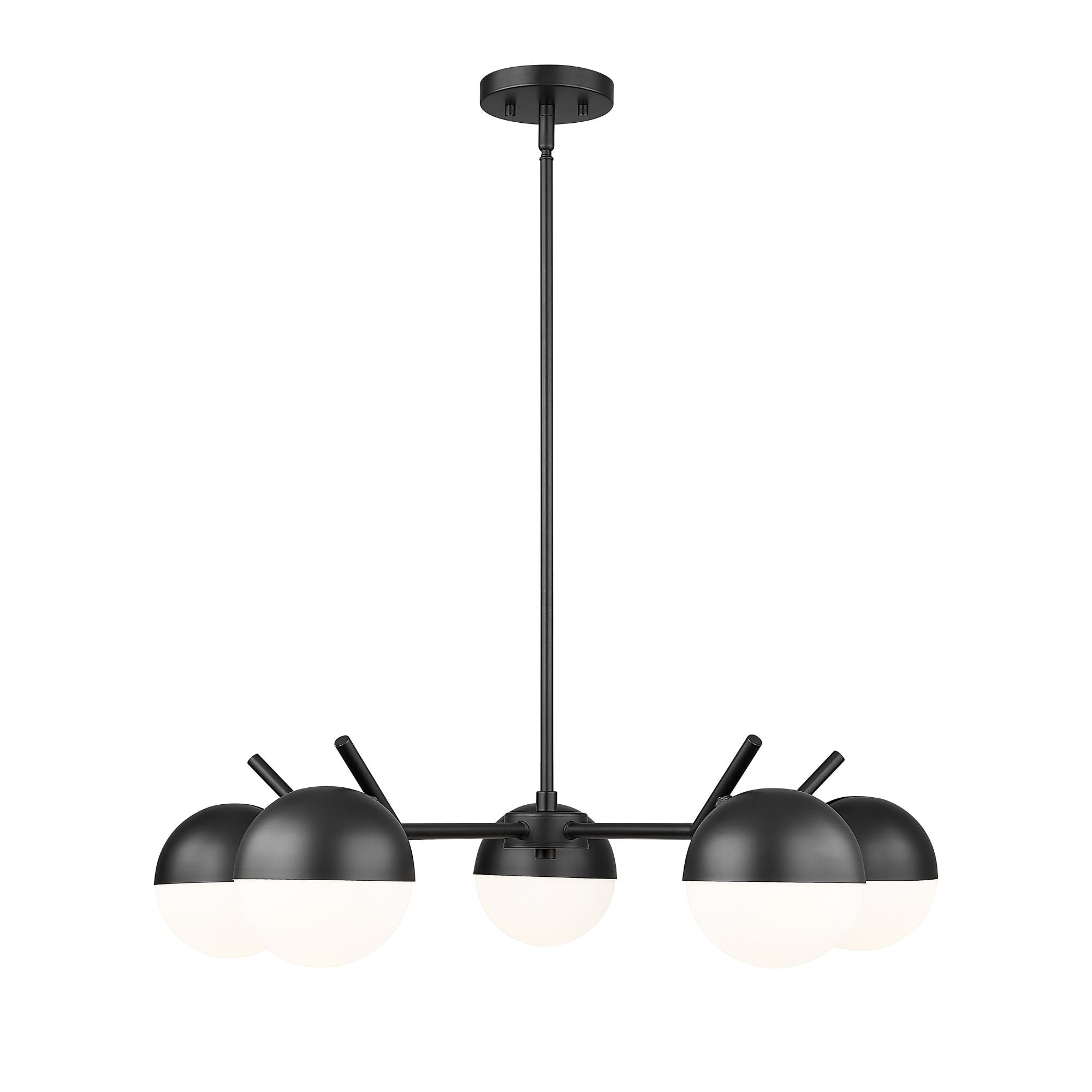 Realm Sphere 5 Light Chandelier Matte Black