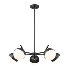 Realm Sphere 5 Light Chandelier Matte Black