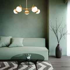 Realm Sphere 5 Light Chandelier Modern Gold