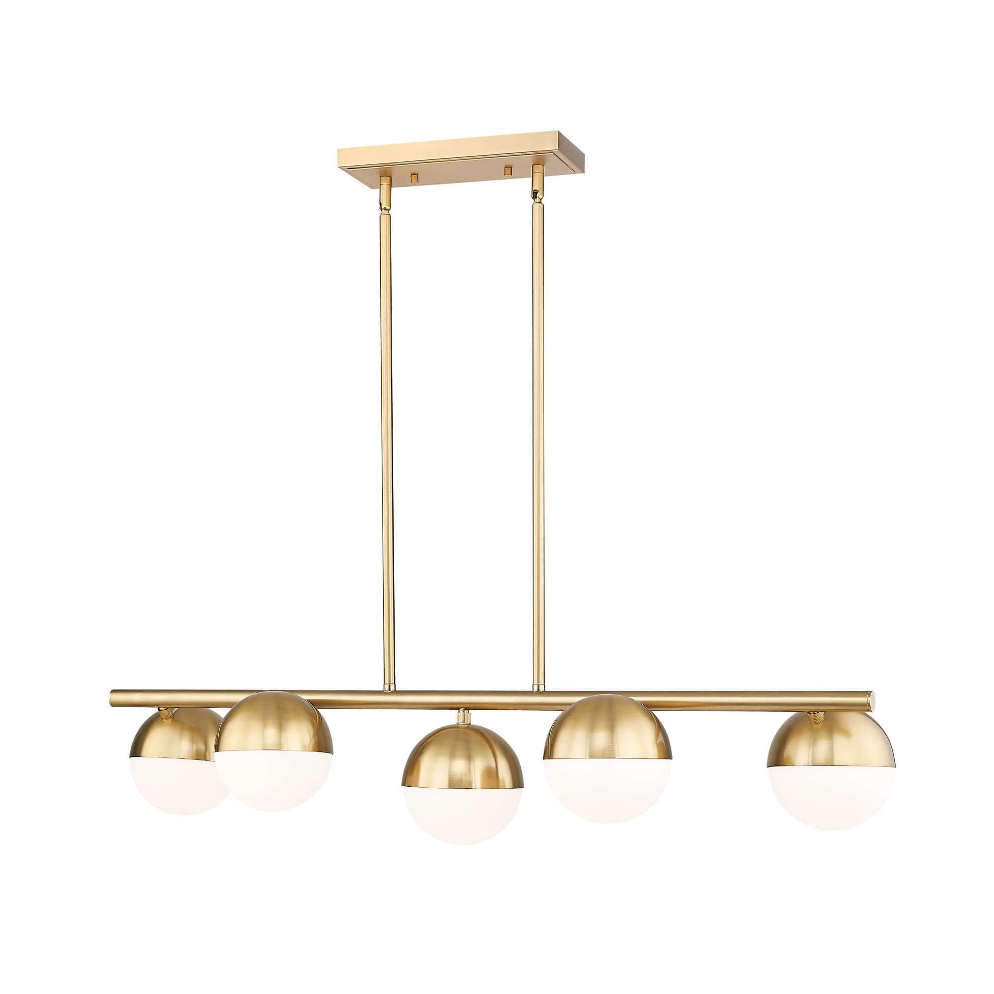 Realm Sphere 5 Light Linear Chandelier Modern Gold