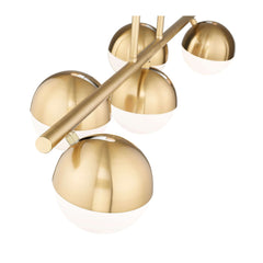 Realm Sphere 5 Light Linear Chandelier Modern Gold