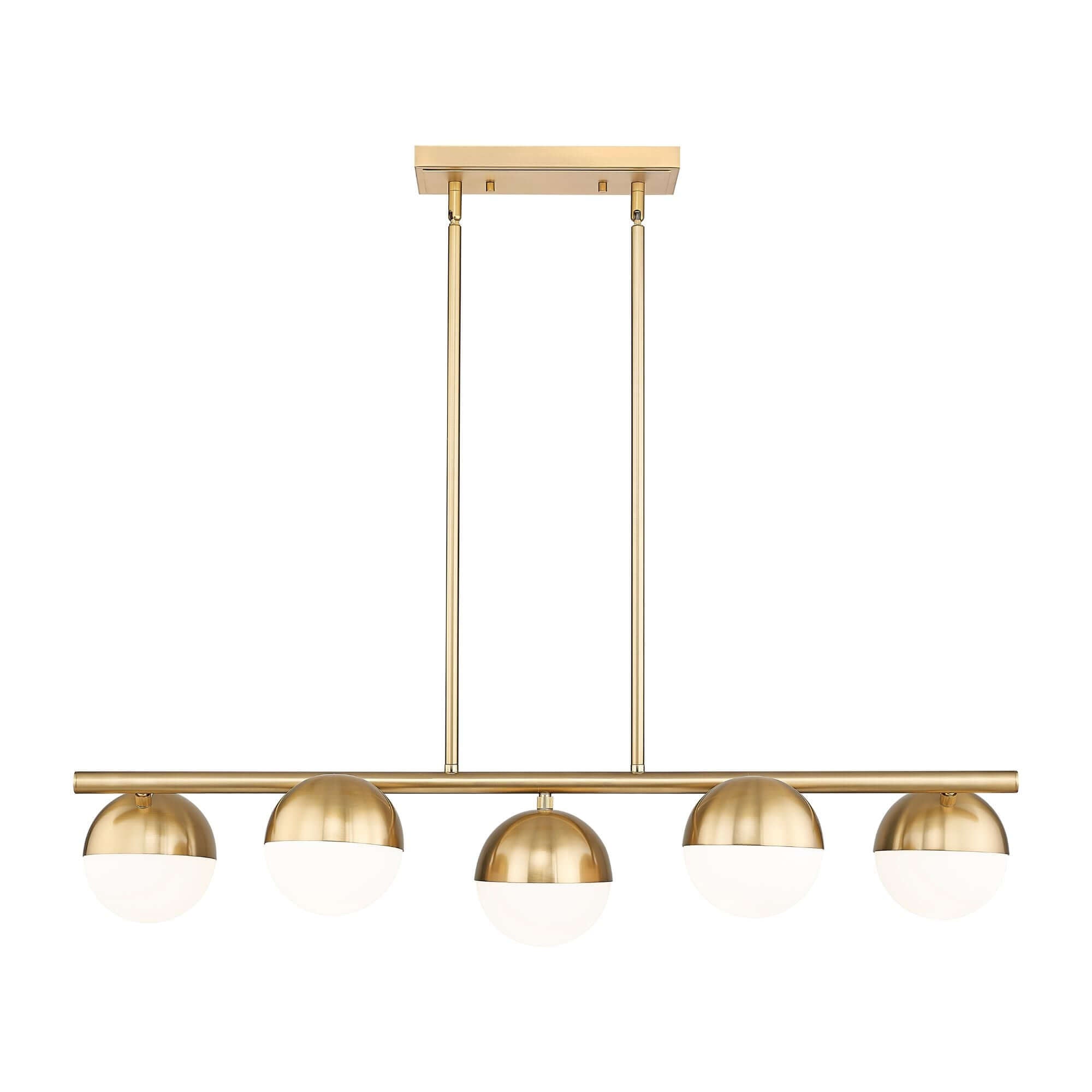 Realm Sphere 5 Light Linear Chandelier Modern Gold