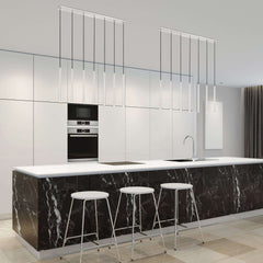 Forest LED 7 Light Linear Chandelier Brushed Nickel
