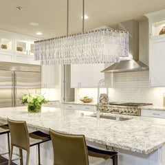 Glacier 7 Light Linear Chandelier Modern Gold