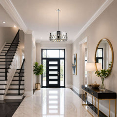 Oberon 6 Light Chandelier Chrome