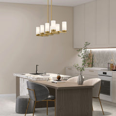 Danica 8 Light Linear Chandelier Modern Gold