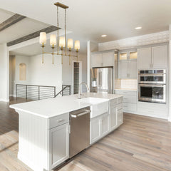 Emily 5 Light Linear Chandelier Rubbed Brass