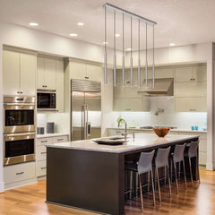 Forest LED 7 Light Linear Chandelier Brushed Nickel