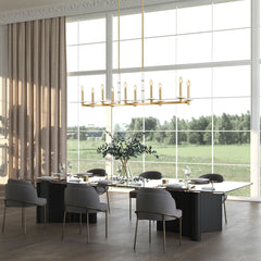 Kaden 10 Light Linear Chandelier Modern Gold
