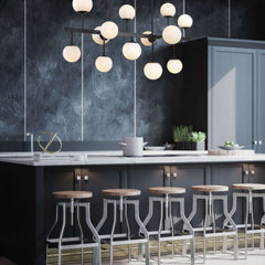 Midnetic 13 Light Linear Chandelier Matte Black