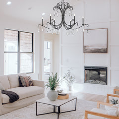 Amara 6 Light Chandelier Matte Black