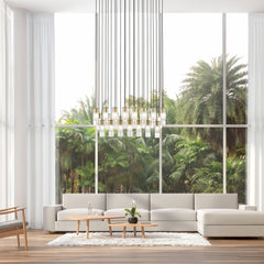 Alton 23 Light Linear Chandelier Modern Gold