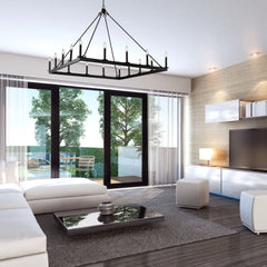 Barclay 16 Light Chandelier Matte Black
