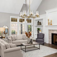 Callista 8 Light Chandelier Rubbed Brass