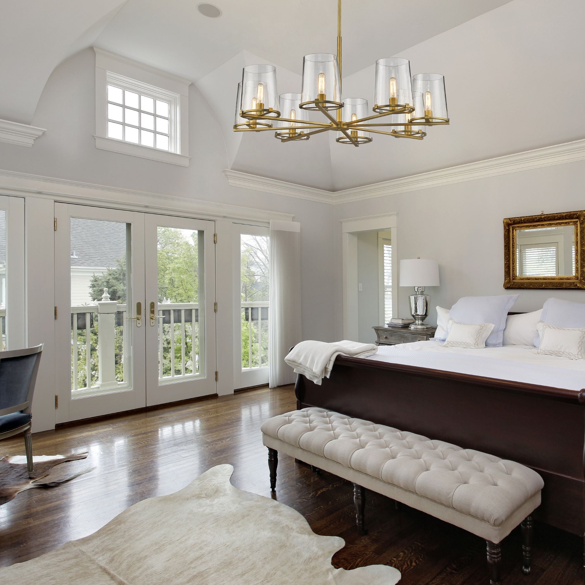 Callista 8 Light Chandelier Rubbed Brass